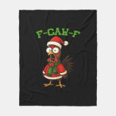 F-Caw-F Chicken Classic Retro Graphic Fleece Deken (Voorkant)