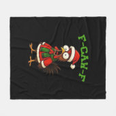 F-Caw-F Chicken Classic Retro Graphic Fleece Deken (Voorkant (Horizontaal))