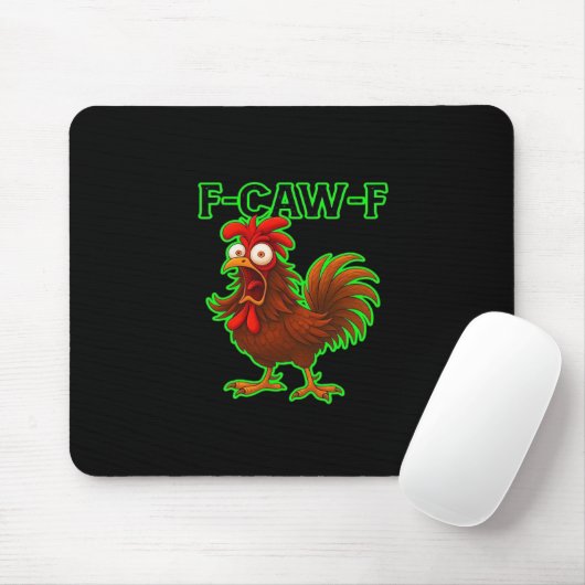 F-Caw-F Chicken Classic Retro Graphic Muismat (Met muis)