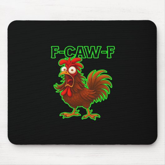 F-Caw-F Chicken Classic Retro Graphic Muismat (Voorkant)