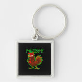 F-Caw-F Chicken Classic Retro Graphic Sleutelhanger (Voorkant)