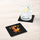F-Caw-F Chicken Classic Retro Stijl Kartonnen Onderzetters (Insitu)