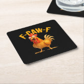 F-Caw-F Chicken Classic Retro Stijl Kartonnen Onderzetters (Schuin)