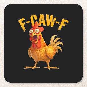F-Caw-F Chicken Classic Retro Stijl Kartonnen Onderzetters