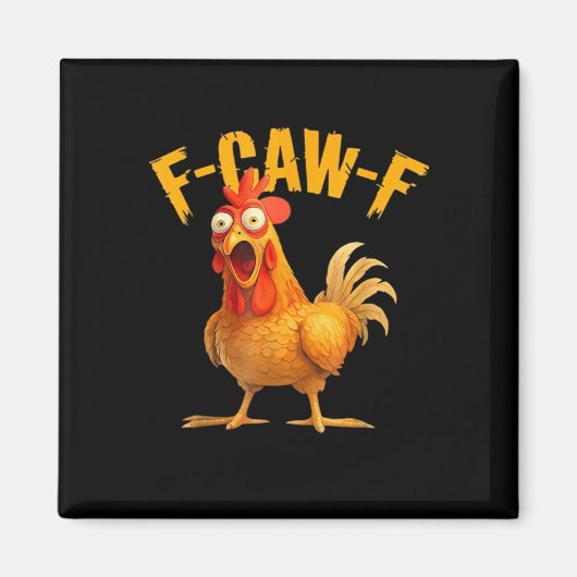 F-Caw-F Chicken Classic Retro Stijl Magneet (Voorkant)