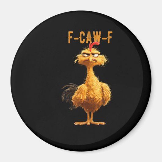F-Caw-F Chicken Classic Retro Stijl Magneet (Voorkant)