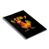 F-Caw-F Chicken Classic Retro Stijl Notitieboek (Rechterzijde)