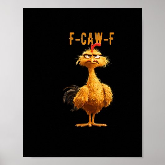 F-Caw-F Chicken Classic Retro Stijl Poster (Voorkant)