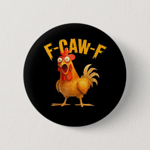 F-Caw-F Chicken Classic Retro Stijl Ronde Button 5,7 Cm