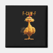 F-Caw-F Chicken Classic Retro Style Magneet (Voorkant)