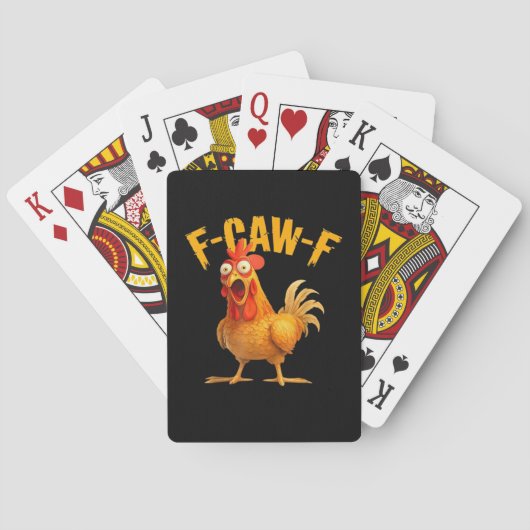 F-Caw-F Chicken Classic Retro Style Pokerkaarten (Achterkant)