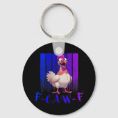 F-Caw-F Chicken Classic Simple Clean Sleutelhanger (Voorkant)