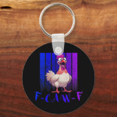 F-Caw-F Chicken Classic Simple Clean Sleutelhanger (Voorkant)