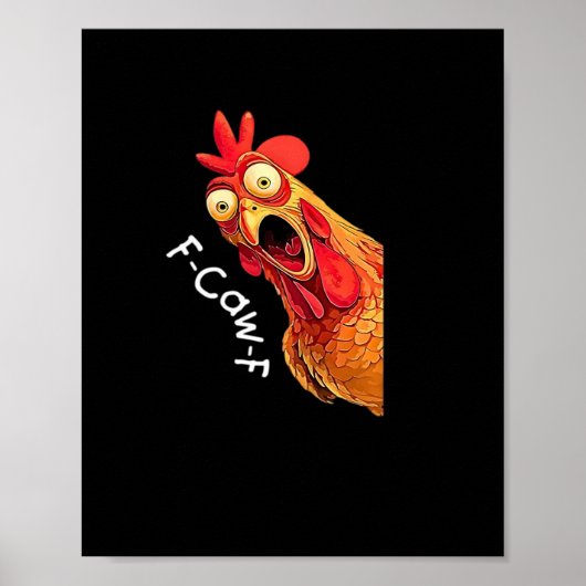 F-Caw-F-Chicken Classic Vintage Graphic Poster (Voorkant)