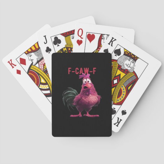 F-Caw-F-Chicken Essential Aesthetic Unique Pokerkaarten (Achterkant)