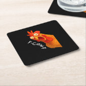 F-Caw-F Chicken Essential Classic Retro Kartonnen Onderzetters (Schuin)