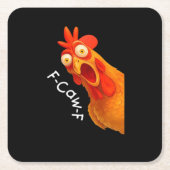 F-Caw-F Chicken Essential Classic Retro Kartonnen Onderzetters (Voorkant)