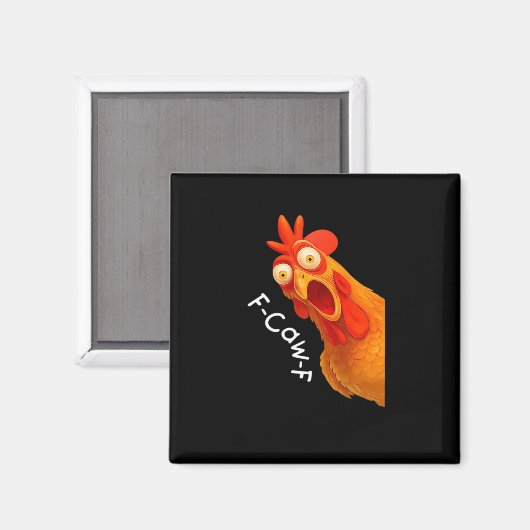F-Caw-F Chicken Essential Classic Retro Magneet (Voorkant / Achterkant)