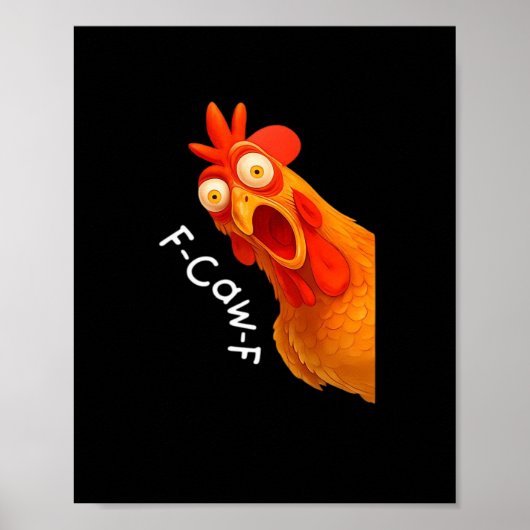 F-Caw-F Chicken Essential Classic Retro Poster (Voorkant)