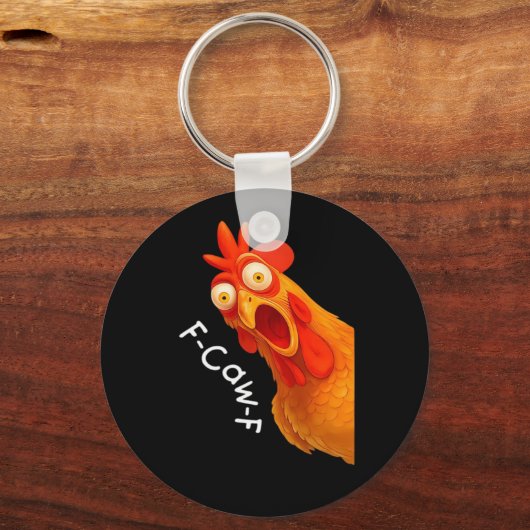 F-Caw-F Chicken Essential Classic Retro Sleutelhanger (Voorkant)