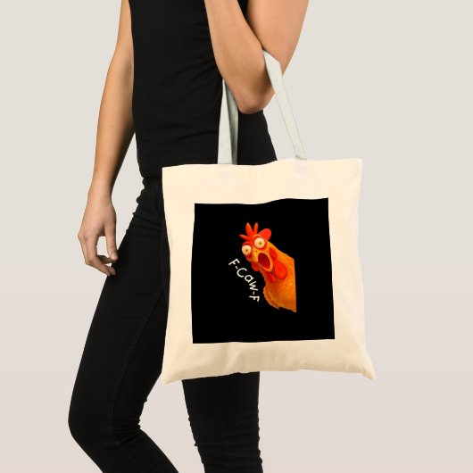 F-Caw-F Chicken Essential Classic Retro Tote Bag (Voorkant (product))