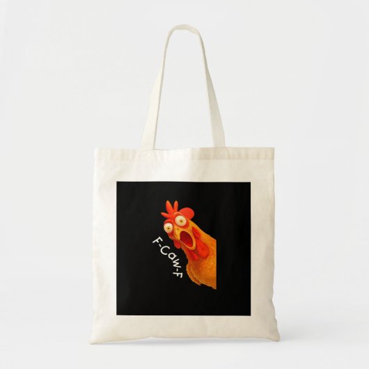 F-Caw-F Chicken Essential Classic Retro Tote Bag (Voorkant)