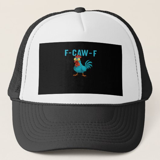 F-Caw-F-Chicken Essential Classic Style Trucker Pet (Voorkant)