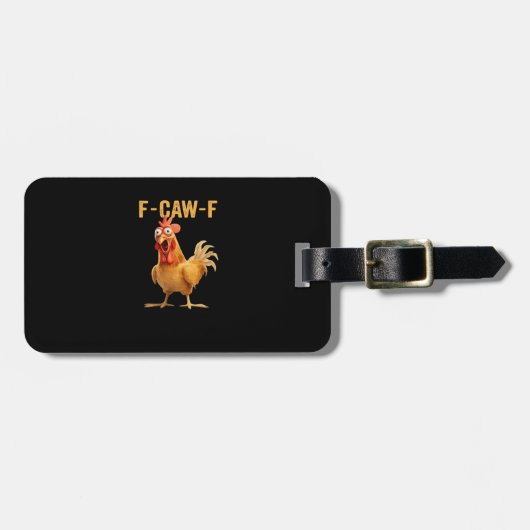 F-Caw-F-Chicken Essential Creative Casual Bagagelabel (Voorkant horizontaal)