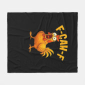 F-Caw-F-Chicken Essential Funny Quote Fleece Deken (Voorkant (Horizontaal))
