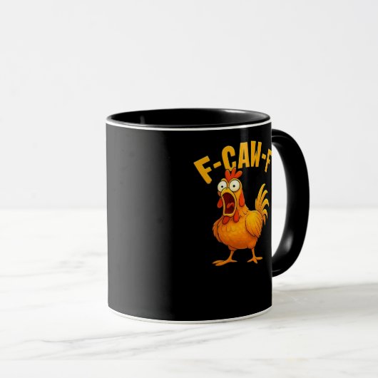 F-Caw-F-Chicken Essential Funny Quote Mok (Voorkant rechts)