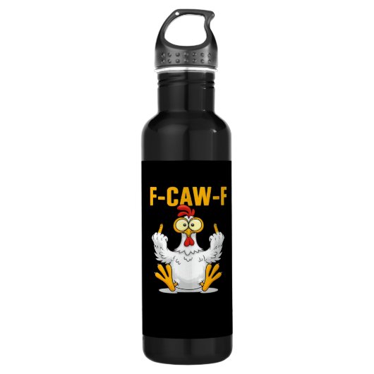 F-Caw-F-Chicken Essential Funny Trendy Waterfles (Voorkant)