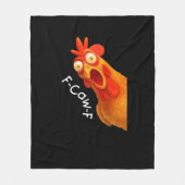 F-Caw-F Chicken Essential Minimal Clean Fleece Deken (Voorkant)
