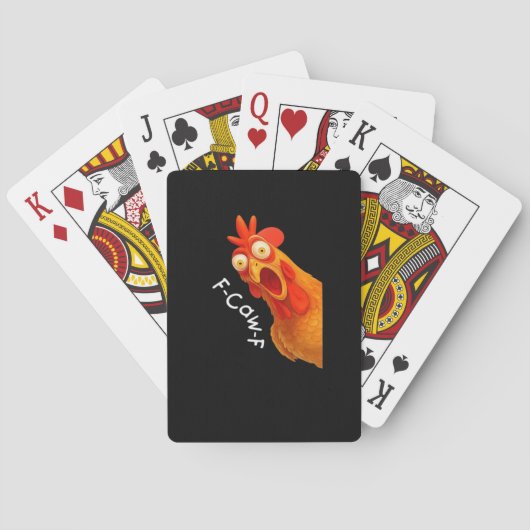 F-Caw-F Chicken Essential Minimal Clean Pokerkaarten (Achterkant)