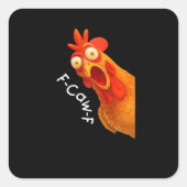 F-Caw-F Chicken Essential Minimal Clean Vierkante Sticker (Voorkant)