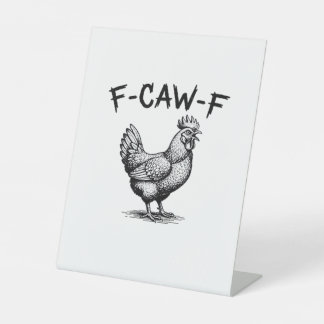 F-Caw-F Chicken Essential Reclamebord Met Voetstuk