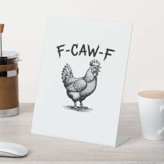 F-Caw-F Chicken Essential Reclamebord Met Voetstuk (Insitu)