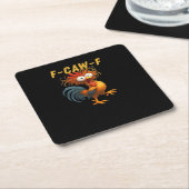 F-Caw-F-Chicken Essential Retro Classic Kartonnen Onderzetters (Schuin)