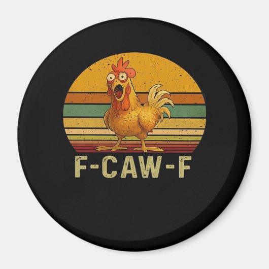 F-Caw-F Chicken Essential Retro Classic Magneet (Voorkant)