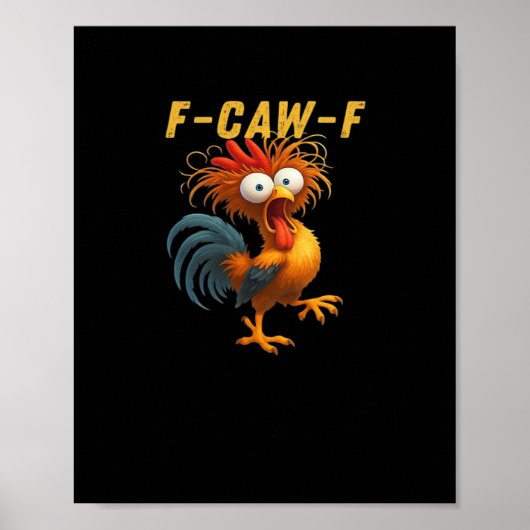 F-Caw-F-Chicken Essential Retro Classic Poster (Voorkant)