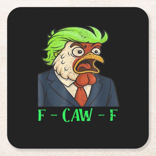 F-Caw-F Chicken Essential Simple Clean Kartonnen Onderzetters (Voorkant)