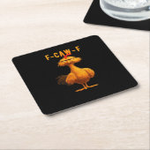 F-Caw-F Chicken Essential Trendy Art Kartonnen Onderzetters (Schuin)