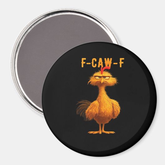 F-Caw-F Chicken Essential Trendy Art Magneet (Voorkant / Achterkant)