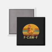 F-Caw-F Chicken Essential Vintage Graphic Magneet (Voorkant / Achterkant)