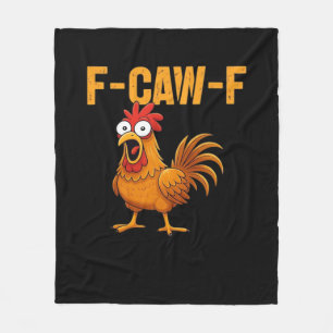 F-Caw-F-Chicken Essentiëel Eenvoudig Ontwerp Fleece Deken