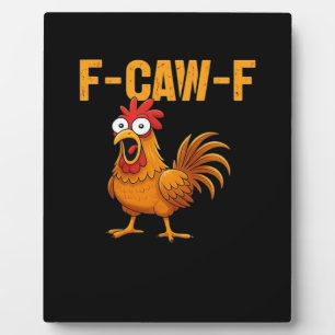 F-Caw-F-Chicken Essentieel Eenvoudig Ontwerp Fotoplaat