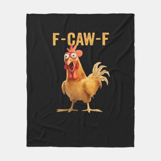 F-Caw-F-Chicken Essentiële Creatieve Casual Fleece Deken (Voorkant)