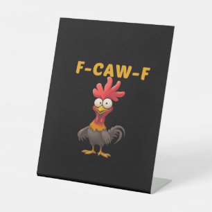F-Caw-F-Chicken Essentiële Klassieke Esthetische U Reclamebord Met Voetstuk
