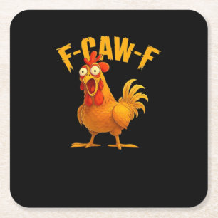 F-Caw-F-Chicken Essentiële Vintage Cool Kartonnen Onderzetters