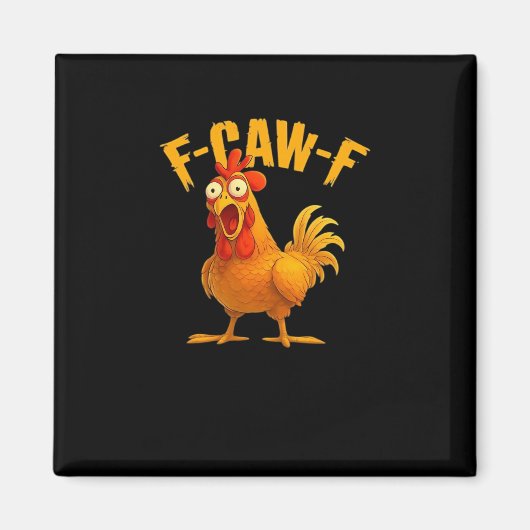 F-Caw-F-Chicken Essentiële Vintage Cool Magneet (Voorkant)