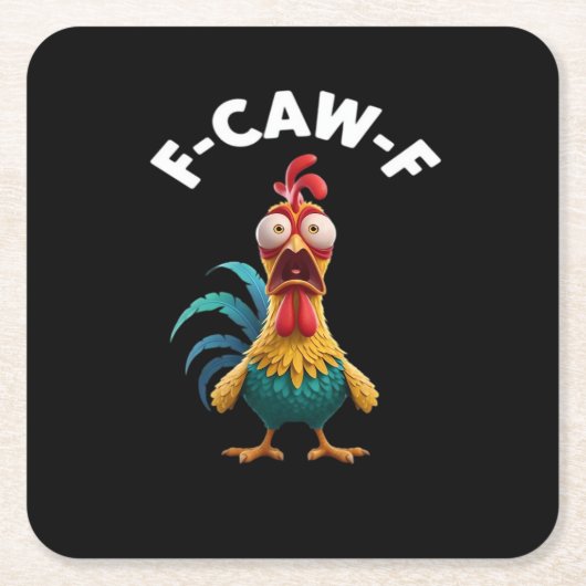 F-Caw-F Chicken F-Caw-F Chicken Classic Cool Uniqu Kartonnen Onderzetters (Voorkant)